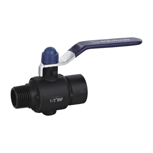 SKOV-1021  black anodized 1/2-2 inch Aluminium ball valve with long handle