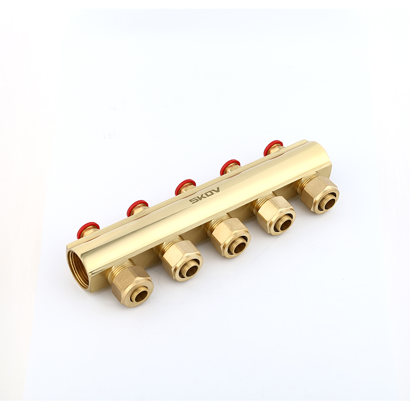  SKOV-5006A+5006B brass Floor Heating Manifolds for floor heating system usage 2-8way