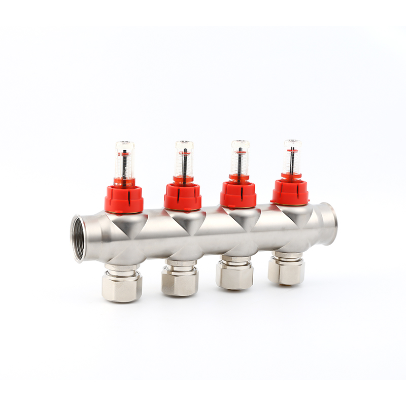 SKOV-5002A+5002B 304 Stainless Steel Floor Heating Manifolds for floor heating system usage 2-8way