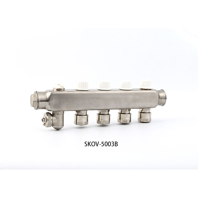  SKOV-5003A+5003B 304 Stainless Steel Floor Heating Manifolds for floor heating system usage 2-8way